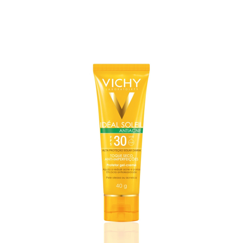 IDÉAL SOLEIL ANTIACNE PROTETOR SOLAR FACIAL TOQUE SECO FPS30 VICHY 40G