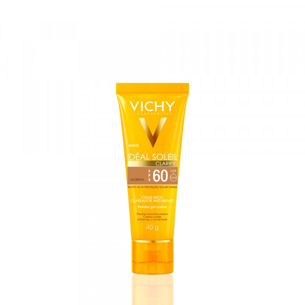 IDÉAL SOLEIL CLARIFY PROTETOR SOLAR FACIAL COR MORENA FPS60 VICHY 40G