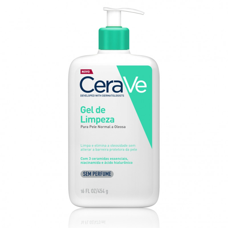 GEL DE LIMPEZA FACIAL FOAMING FACIAL CLEANSER CERAVE 454G