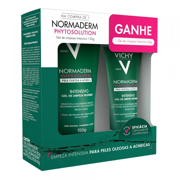 KIT NORMADERM PHYTOSOLUTION GEL DE LIMPEZA FACIAL 150G + 40G VICHY