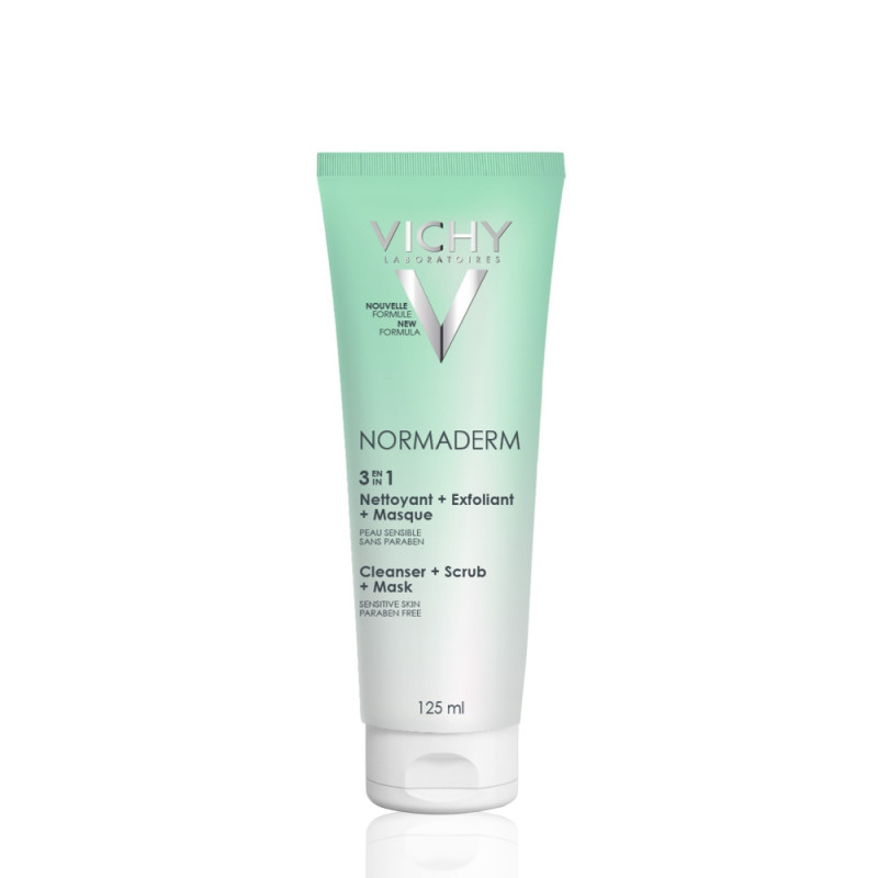 NORMADERM 3 EM 1 MÁSCARA ESFOLIANTE E GEL DE LIMPEZA VICHY 125ML